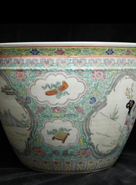 景德镇陶瓷养鱼荷花中式庭院鱼缸