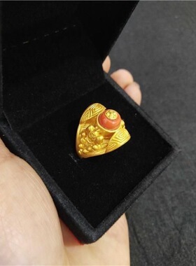 藏式纯手工马鞍戒指民族风轻奢个性轻质食指戒指环饰品送礼物