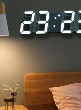 3D LED Wall Clock Large Digital Wall Clock With Remote Contr