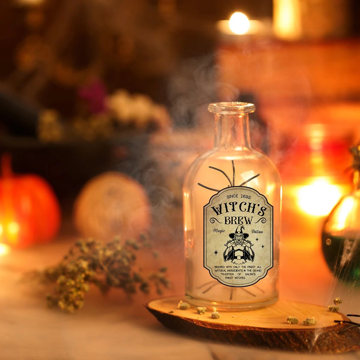 12/24pcs Halloween Retro Horror Gothic Wine Bottle Labels St - 图3
