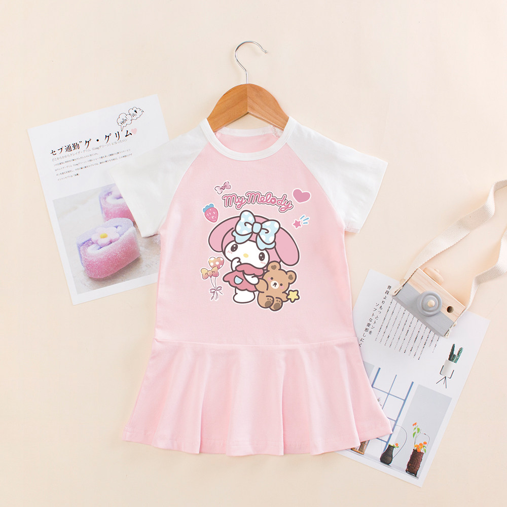 女童连衣裙夏装韩版小童骷髅米衣服儿童美乐蒂宝宝夏季短袖小裙子,淘宝优惠券,粉丝福利购,淘宝优惠卷