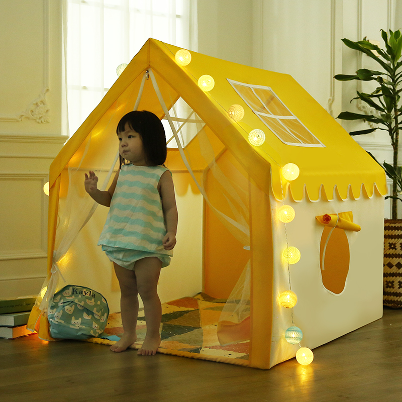 儿童帐篷室内游戏屋女孩公主城堡玩具屋男孩宝宝小房子分床神器-图1