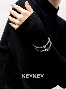 s925银小香风珍珠项链