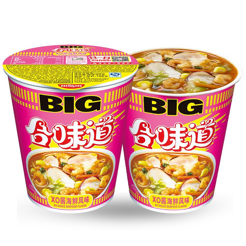 NISSIN/日清 合味道XO酱海鲜风味BIG装杯面108g/杯 方便面泡面 - 图3