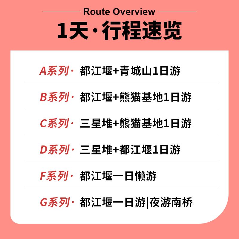 四川成都跟团旅游都江堰青城山一日游三星堆门票熊猫基地导游讲解