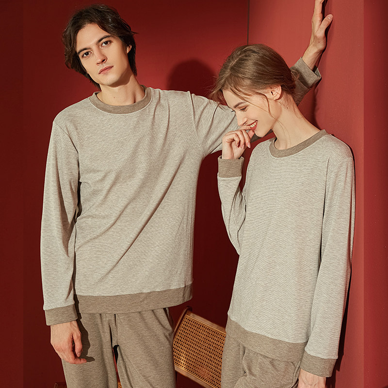 双面磨毛高密暖绒女款冬季长袖睡衣 花样娇兰睡衣/家居服套装