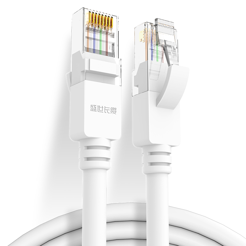 超六类网线家用千兆高速电脑宽带路由器网络连接线成品8芯跳线10m - 图0