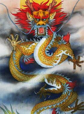 龙画像挂画龙画镇宅飞龙在天图