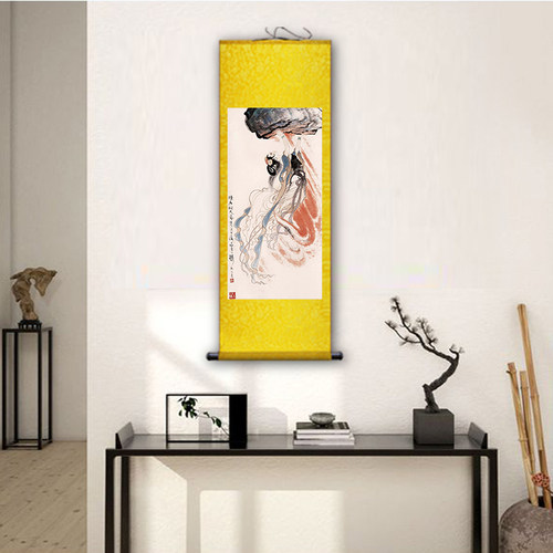 女娲娘娘画像女娲造人补天画像道家娲皇卷轴画托天老母女神装饰画 - 图2