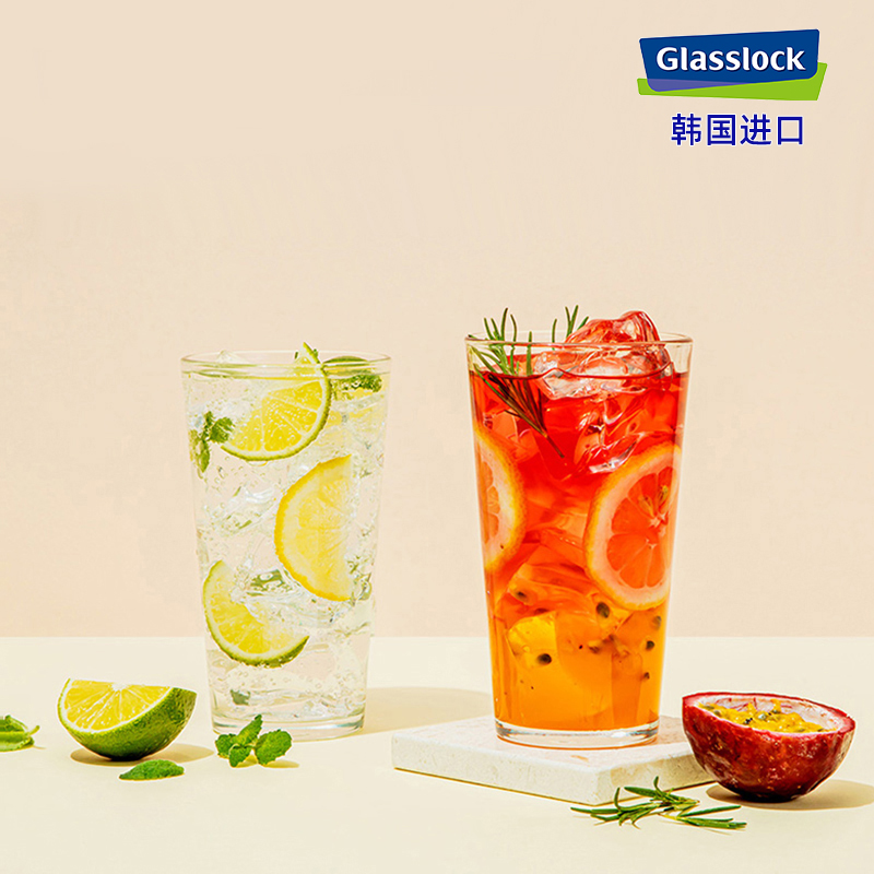 Glasslock进口耐热钢化玻璃杯子家用啤酒杯带波点微波炉加热水杯 - 图2