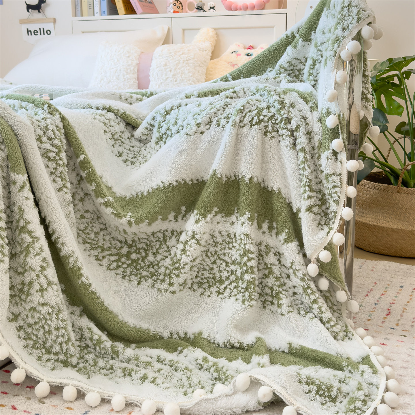 2025小红书推荐毛球沙发毯可机洗雪花绒盖毯宿舍毯车载小毯子床单