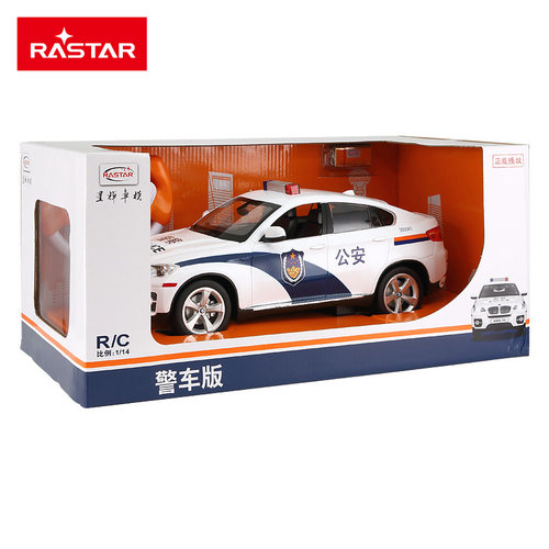 星辉宝马X6车模遥控汽车模型男孩电动儿童玩具越野车1:14警车版 - 图3