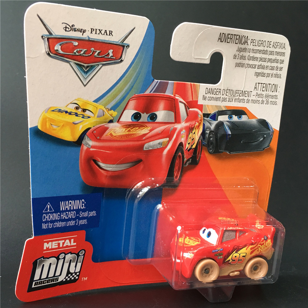 美泰赛车总动员迷你版小车模型合金玩具闪电麦昆中性金属板牙儿童 - 图1