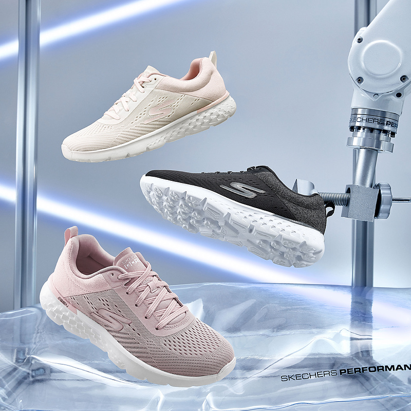 skechers 斯凯奇正品奥莱 春季女子新款网面时尚轻便缓震运动跑鞋