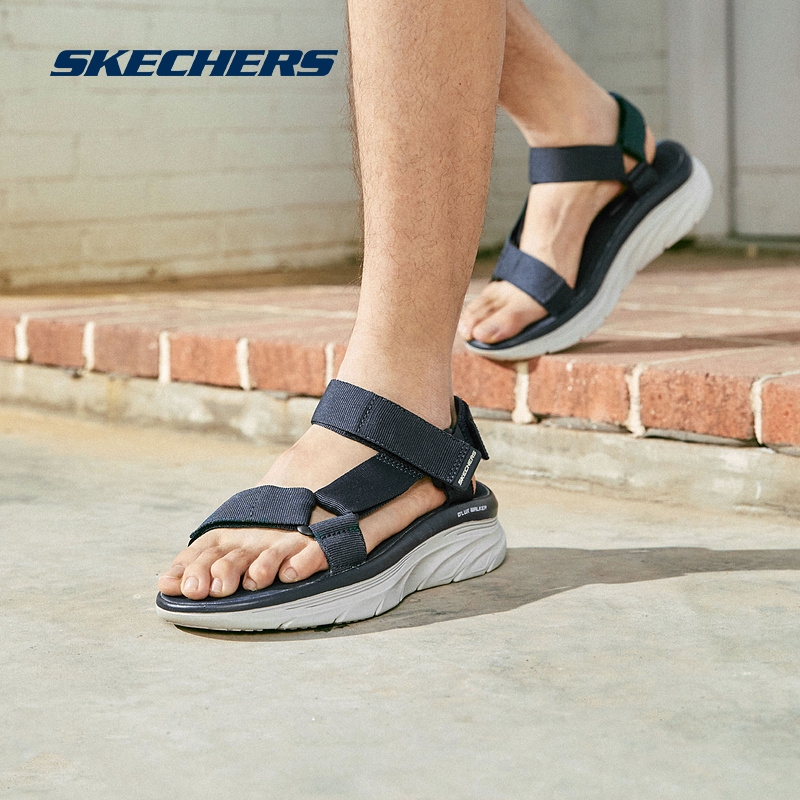 Skechers 斯凯奇正品奥莱 夏新款男子轻质运动凉鞋舒适百搭沙滩鞋