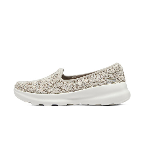 斯凯奇女子舒适蕾丝刺绣一脚蹬软底健步鞋 - 图3