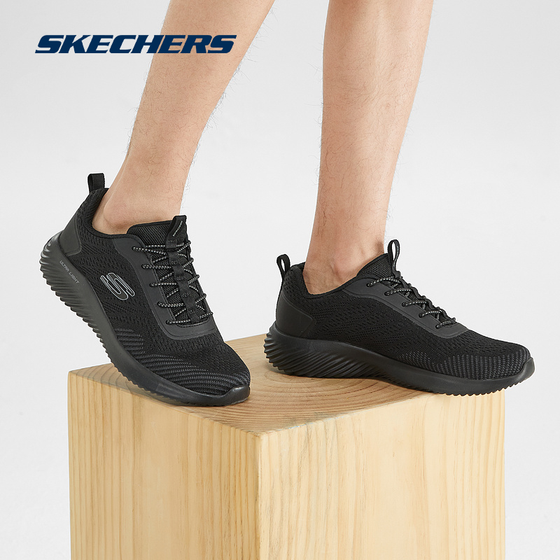 Skechers 斯凯奇正品奥莱 夏季男士健步鞋跑步鞋免系带透气运动鞋_skechers品牌工厂店_运动鞋new-第3张图片-提都小院
