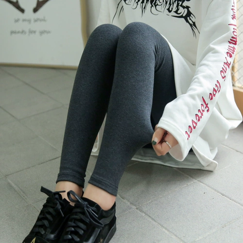 Демисезонные хлопковые утепленные леггинсы, термобелье, зимние штаны, 2019, в корейском стиле, осенние