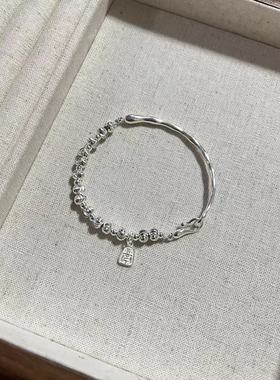 S925银轻奢高级感原创爆闪手链