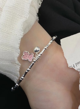 S925银滴胶简约百搭小熊软糖手链