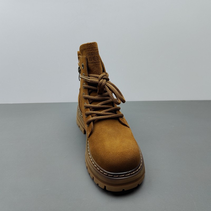 2025尾货工厂断码处理女鞋低跟侧拉链短筒马丁靴棕色牛皮真皮,淘宝优惠券,粉丝福利购,淘宝优惠卷