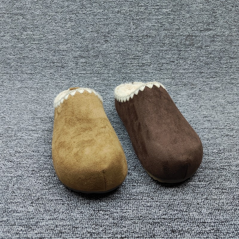 清仓断码加绒加厚保暖25秋冬季新款女鞋厚底包头外穿休闲半拖鞋 - 图2