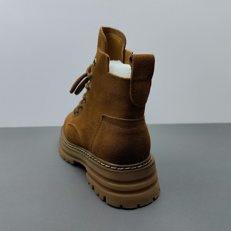 2025尾货工厂断码处理女鞋低跟侧拉链短筒马丁靴棕色牛皮真皮,淘宝优惠券,粉丝福利购,淘宝优惠卷