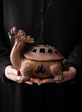 龙龟香炉大号陶瓷盘香炉