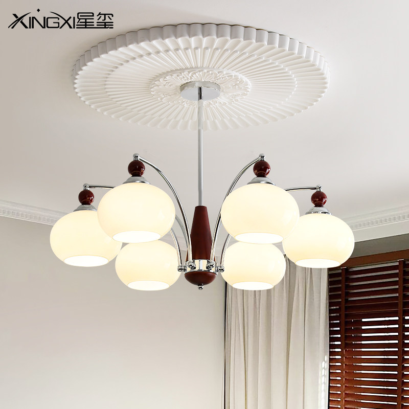 美式田园复古柿子客厅吊灯餐厅卧室灯侘寂中古风实木吊灯,淘宝优惠券,粉丝福利购,淘宝优惠卷