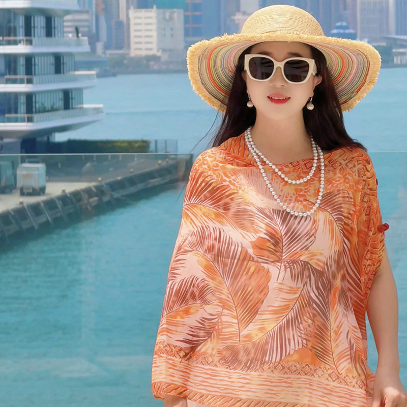 云南青海旅游穿搭防晒披肩女夏季薄款海边度假丝巾超大沙滩巾纱巾,淘宝优惠券,粉丝福利购,淘宝优惠卷