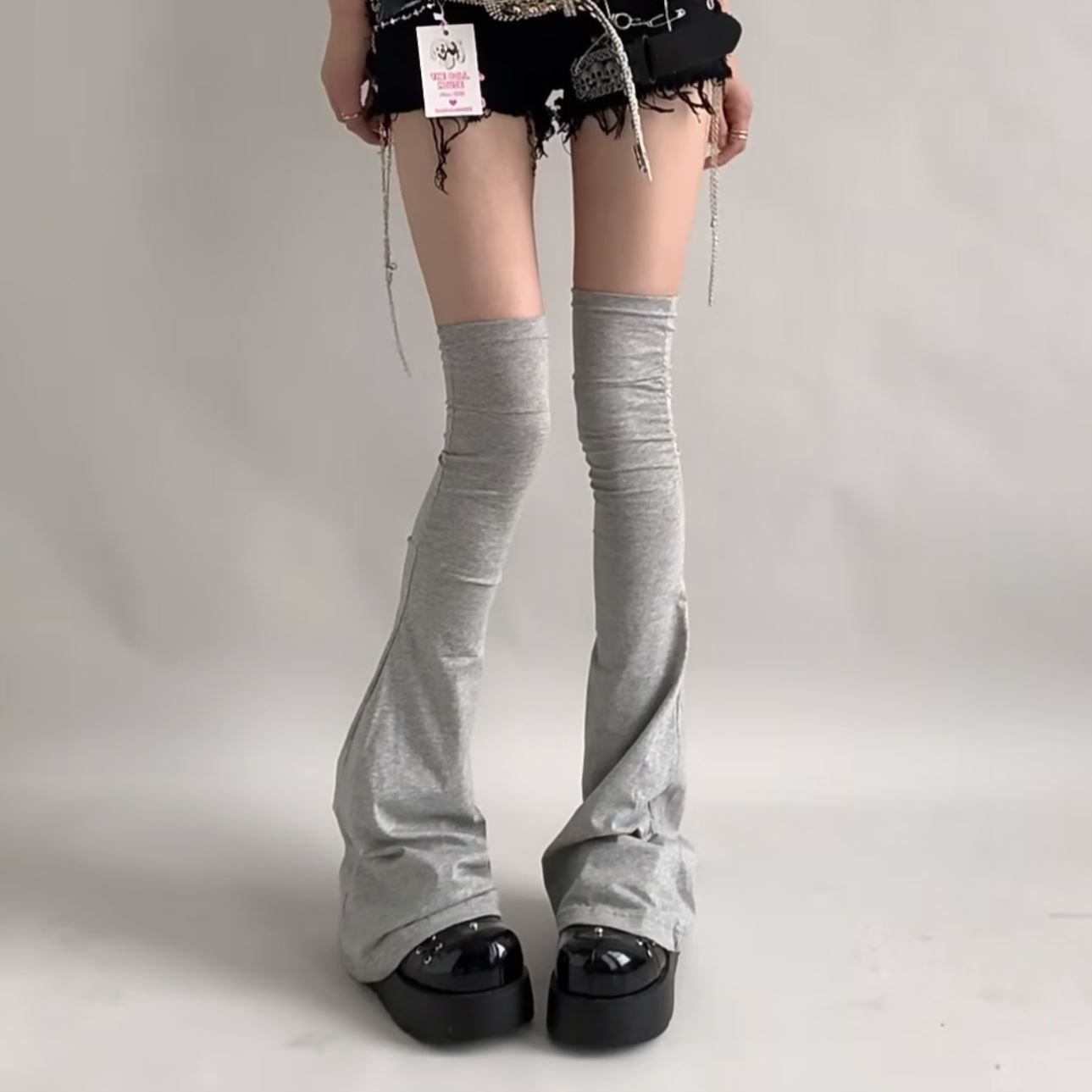 四十只狮白色长筒袜套弹力微压黑色腿套女夏季喇叭jk过膝堆堆袜子,淘宝优惠券,粉丝福利购,淘宝优惠卷