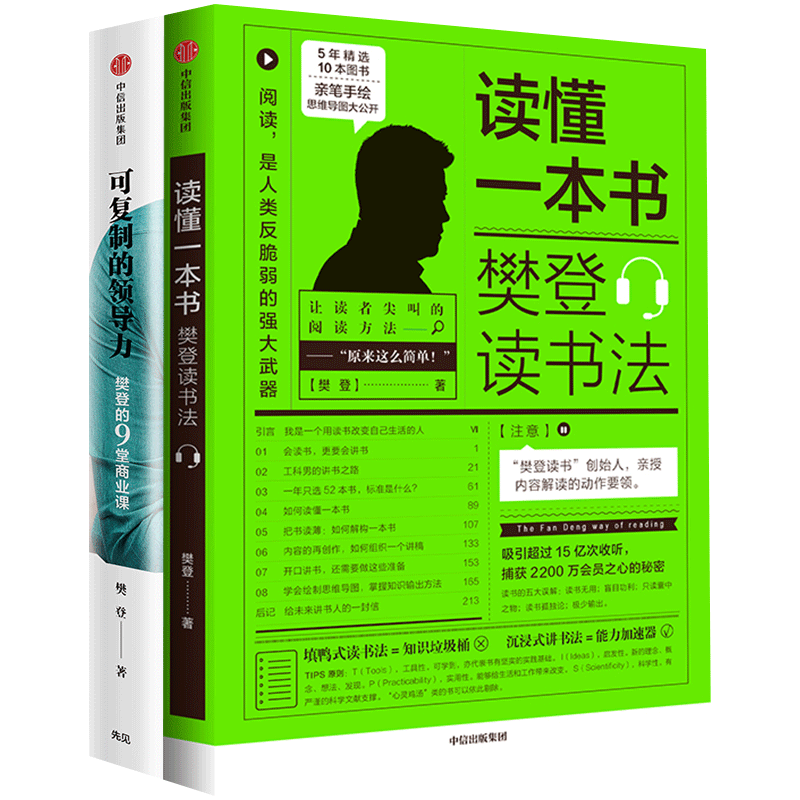 樊登系列（套装共2册）可复制的领导力+读懂一本书樊登读书法樊登著中信出版社图书正版书籍-图1