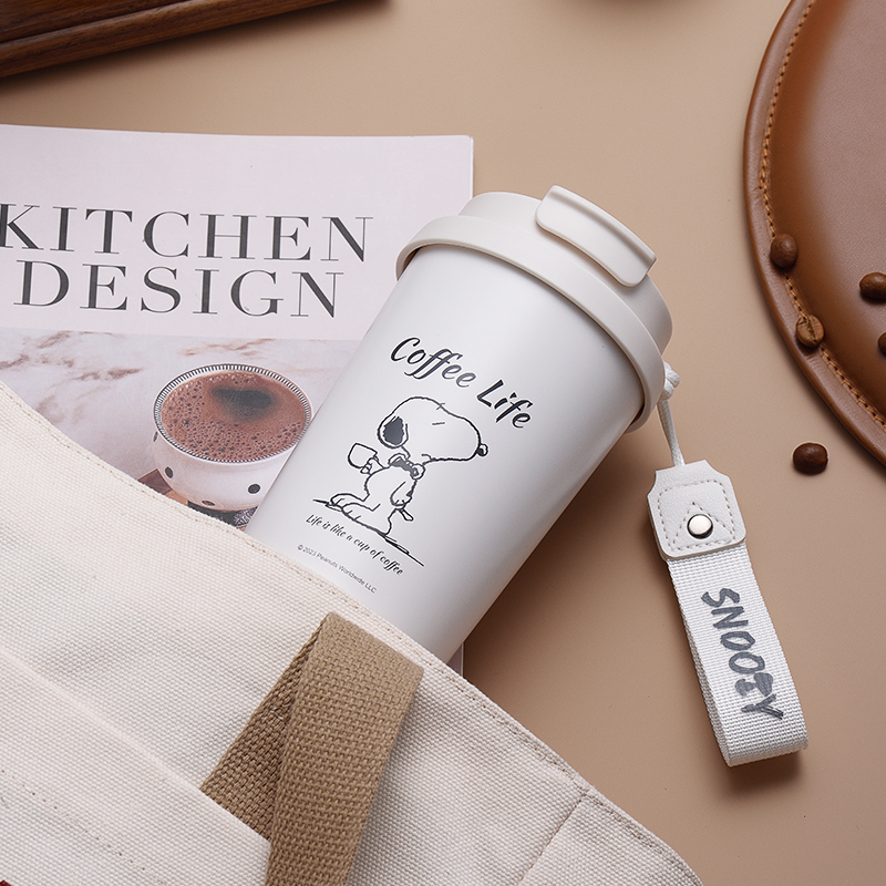 史努比咖啡杯保温杯女高颜值316不锈钢2025新款大容量吸管水杯子 - 图3