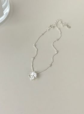 枫叶手链S925银冷淡风小众设计