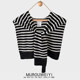 Striped high-end warm outer wear thin internet celebrity waistcoat
