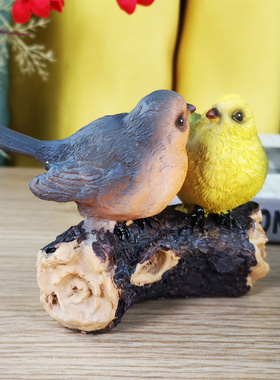 树脂田园风桌面盆景摆件