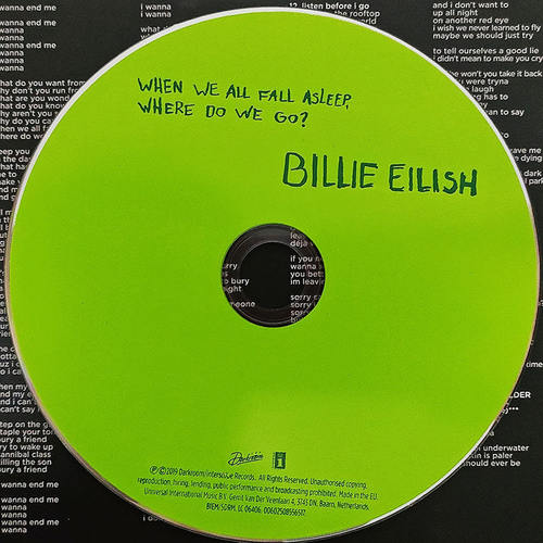 碧梨专辑 Billie Eilish When we all fall asleep原装正版CD唱片 - 图1