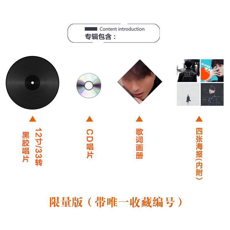 王凯专辑画外音 CD+LP黑胶唱片老式留声机12寸碟片正版周边-图0