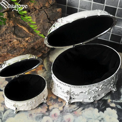 Wasjoye Ретро вместительная и большая коробочка для хранения для принцессы, аксессуар, коробка для хранения, кольцо, европейский стиль