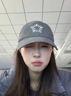 玥玥爱帽泡 雪绒花博主同款韩系刺绣鸭舌帽女复古百搭软顶棒球帽