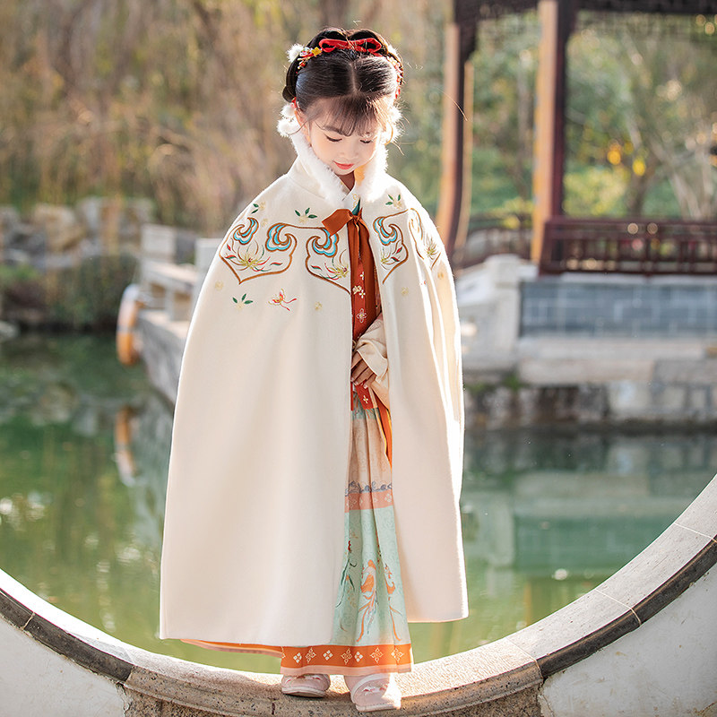 斗篷儿童加厚中国风古装加绒汉服 柠溪民族服装/舞台装