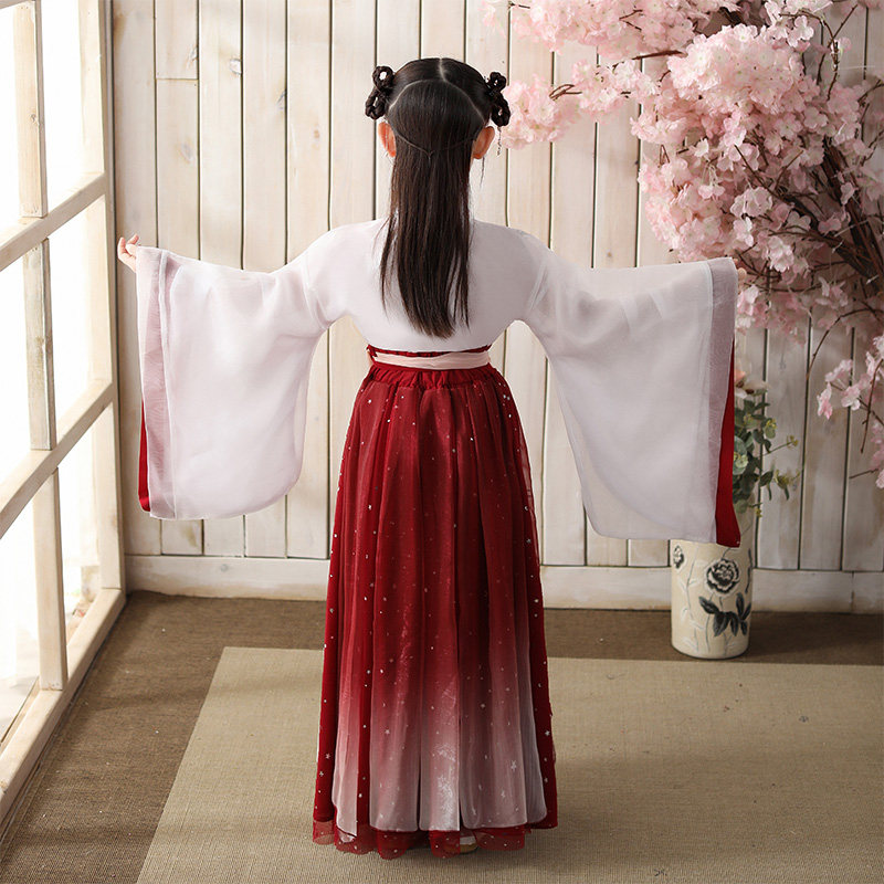 中国风古装原创女童交领学生汉服 柠溪民族服装/舞台装