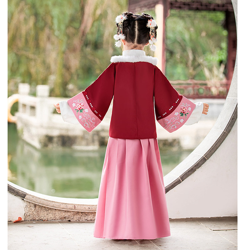 儿童古装2021新款秋冬装中国风汉服 柠溪民族服装/舞台装