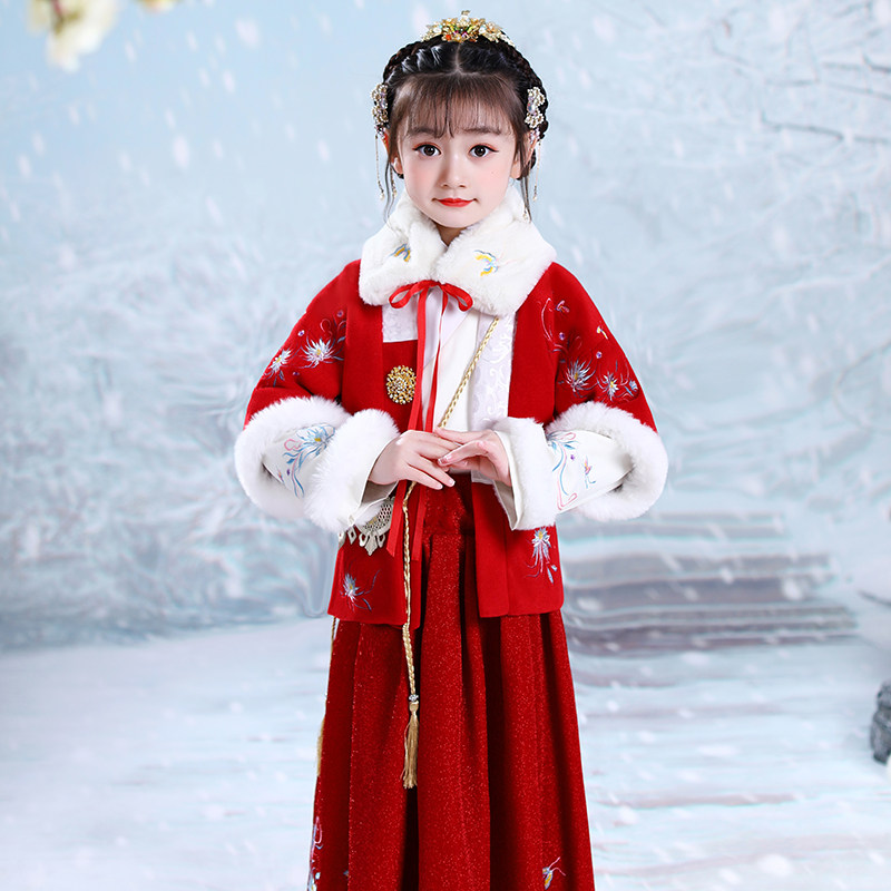 女童中国风2021新款古装超仙汉服 柠溪民族服装/舞台装