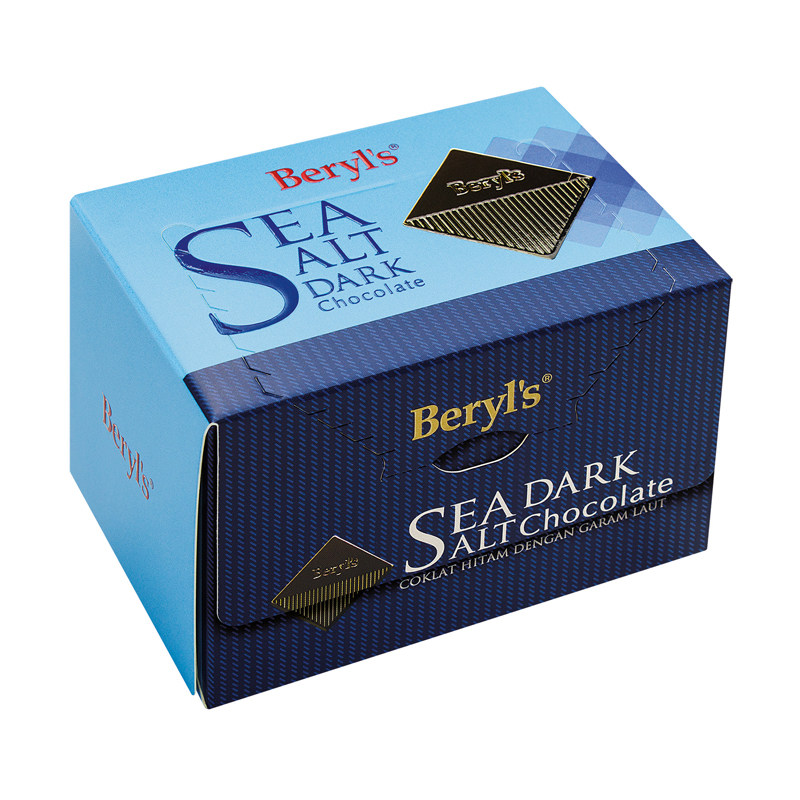 beryls马来西亚进口海盐黑巧克力独立装60g