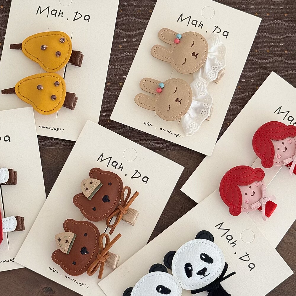 韩婴儿童皮质兔子小熊发圈女童扎头发不伤发皮筋宝宝可爱全包布夹,淘宝优惠券,粉丝福利购,淘宝优惠卷