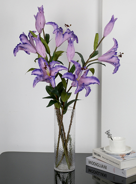 PU保湿手感百合花真花质感品质