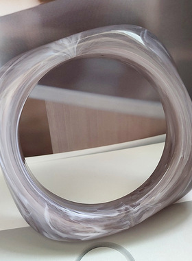 欧美风大款理石纹炫夸张亚克力手镯 异形法式宽个性方形手饰