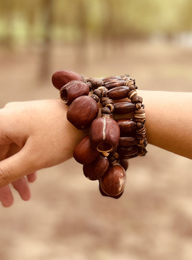 果壳手串手摇铃非洲鼓打击伴奏手铃果实排铃乐器果壳