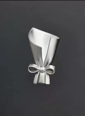 折叶藏秋diy可插花蝴蝶结花束项链 小众设计创意吊坠配饰女